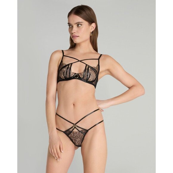 Agent Provocateur Foxie Black PVC Bra 36B NWT $285 - Picture 8 of 16